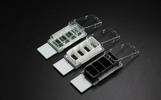 Chamber Slides, Four Chamber in Clear, White, and Black