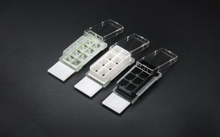 Cell Culture Chamber Slide, 8 Chamber in Clear, White and Black