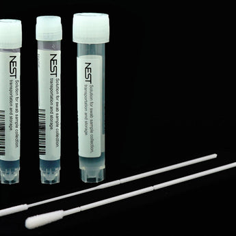 Nest FDA 510k approved inactivation transport media (ITM) with nasopharyngeal and oropharyngeal swabs. 