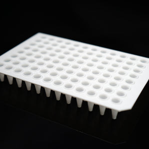 100ul 96 Well PCR Plates, No Skirt, Roche, A12/H12 Notch, White, NEST Scientific 402812