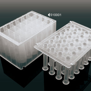 16 mL 24-Well Deep Well Plates, V Bottom, Square Well, with 24 Well Plastic Comb, Compatible with Thermo KingFisher System, Sterile, 1/pk, 25/cs - 510011