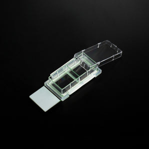 Nest Cell Culture Chamber Slides, 2 well w/glass slide, Clear, 4.55 cm2, 1.2-2.5ml, 6/pk, 12/cs - 230102