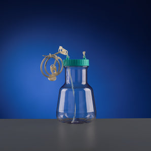 3L High Efficiency Erlenmeyer Flask with Baffles,  with Bi-directional Transfer Cap with TPE Tube (50cm 1/8" ID 1/4" OD), Vent Filter (0.22 μm), Sterile, 1/pk, 4/cs - C20222-AZB050A