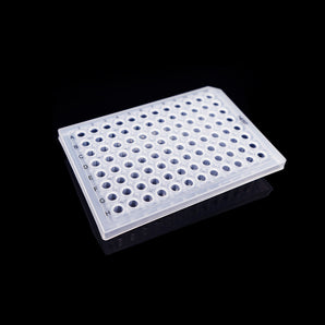 0.2ml 96 Well PCR Plate, Semi Skirt, Clear, A12 notch, 25/pk, 100/cs - 402301