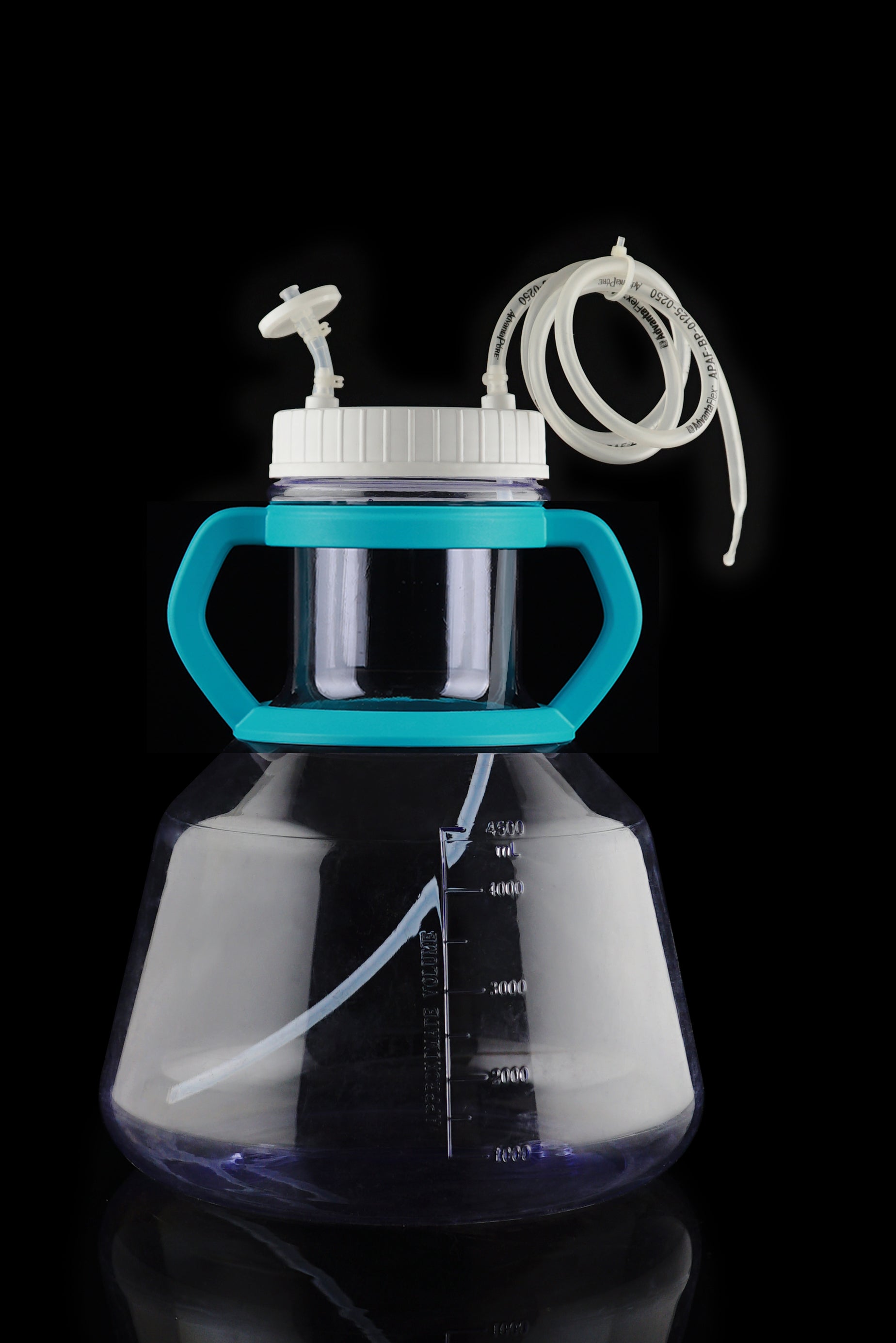 5L High Efficiency Erlenmeyer Flask with Bi-Directional Transfer Cap, TPE Tube