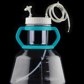 5L High Efficiency Erlenmeyer Flask with Bi-directional Transfer Cap, TPE Tube (50cm 1/8" ID 1/4" OD), Vent Filter (0.22 μm), Sterile, 1/pk, 4/cs - C10422-AZB050A