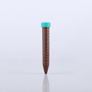 15ml Amber Color Centrifuge Tube, Rack(PS Rack), Sterile 50/pk, 500/cs - 601201