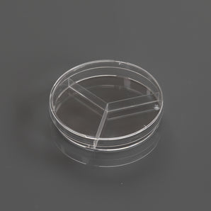 100 x 15 mm Petri Dish, Y-Plate (3-section), stackable, sterile, 20/pk, 500/cs - 753021