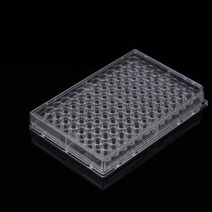 96 Well Cell Culture Plate with Lid On