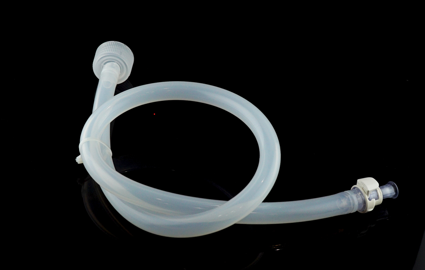 BioFactory Cap with Silicon Tube (80cm 3/8 " ID5/8" OD), Male CPC Connector with Female Sealing Cap