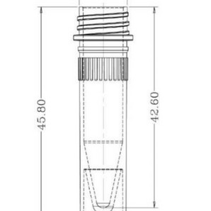 1.5 mL Self-Standing Vials, External Thread, with Sealing Ring, Sterile, 50/pk, 500/box, 2000/cs - 634002N