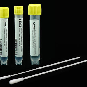 Disposable Sampler, 10 mL Vial with 3 mL VTM, with Individually Wrapped and Sterile Nasopharyngeal Swabs, 1 Vial + 1 NP Swab/pk, 100 p -202017