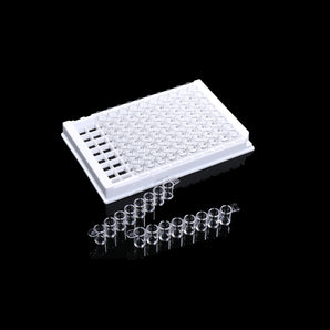 Detachable ELISA Plate, Clear Wells, White Frame