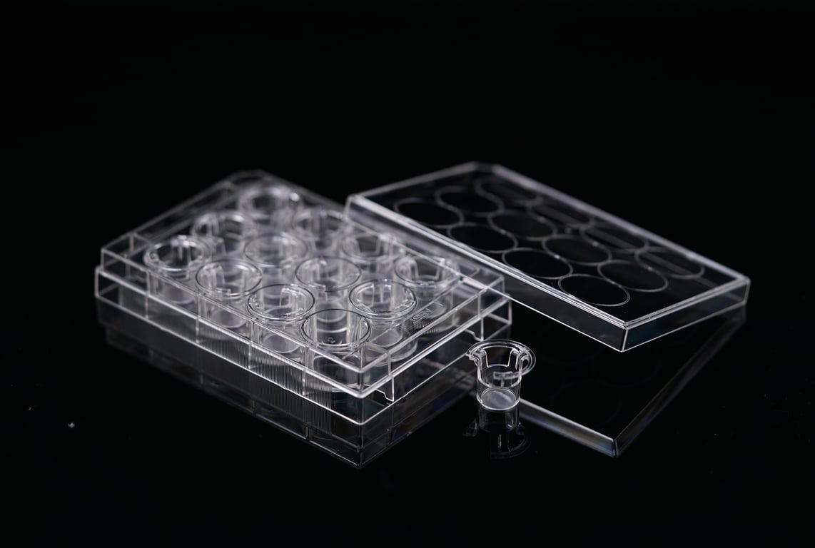 Nested Insert Cell Culture Insert, PET, 12 Nested Inserts + 12 Well Plate, Non-Treat ...