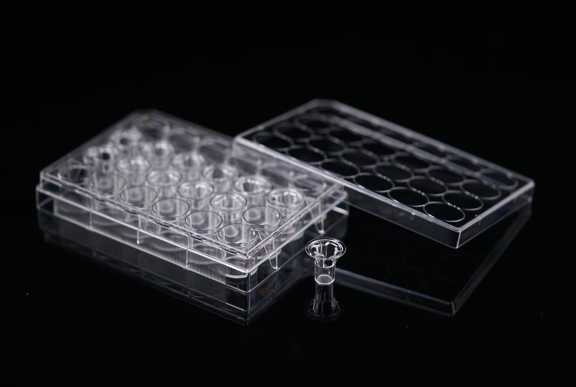 Nested Insert Cell Culture Insert, PET, 12 Nested Inserts + 24 Well Plate, Non-Treat ...
